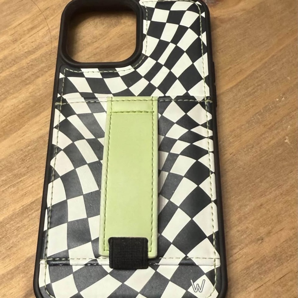 Walli iPhone 13 Pro Max  Black and White Checkered Phone Case
